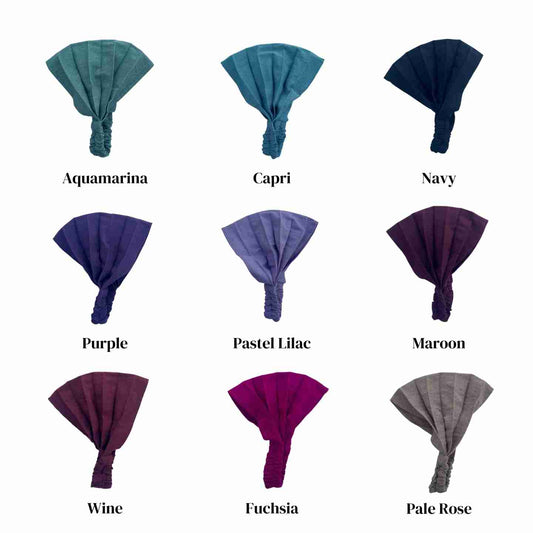 Stretchy Wide Headband for Women and Men, Solid Colors, Discover our soft cotton blend, adjustable, and elastic wide headband. Perfect for sports or yoga, handmade by Ecuadorian artisans.